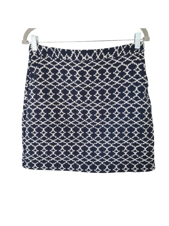 Banana Republic Dresses & Skirts - Banana Republic Geometric Skirt Womens Size 6 Blue White Pockets Career